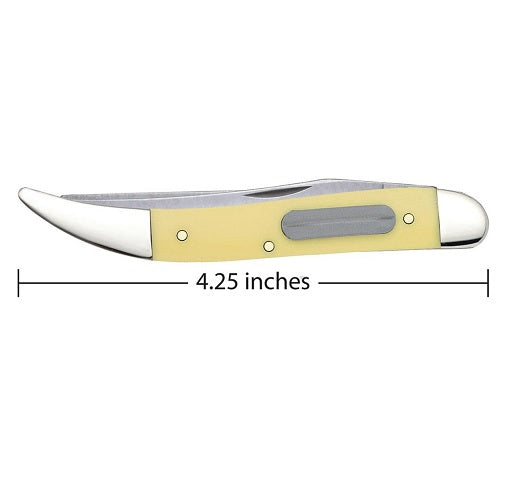 Case XX CA120 Fishing Knife — Yellow Synthetic Handle | Scaling Blade & Hook Disgorger