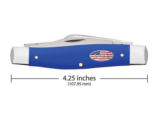 Case XX CA16405 Large Stockman — Royal Blue Synthetic Handle | Clip, Sheepfoot & Spey Blades