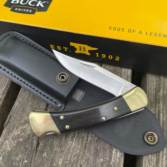Buck USA Original 110 Folding Hunter w/ Leather Sheath BU110