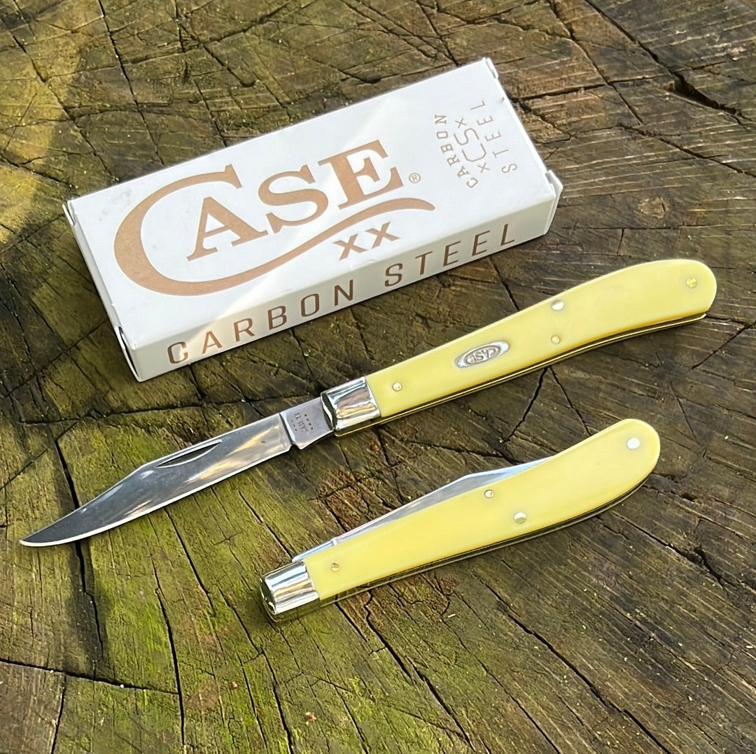 Case XX Slimline Trapper Yellow Synthetic Carbon Steel CA031