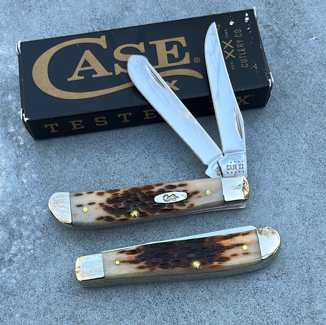 Case XX Mini Trapper Amber Bone CA013