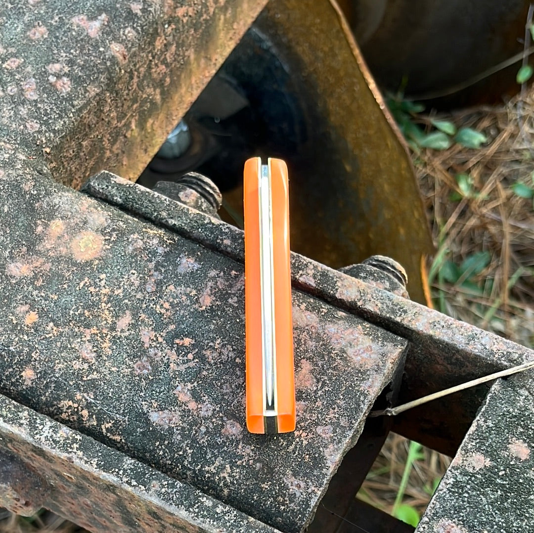 Case XX Sod Buster Jr Pocket Knife – Orange Delrin Handle – Skinner Blade – USA Made – CA80502