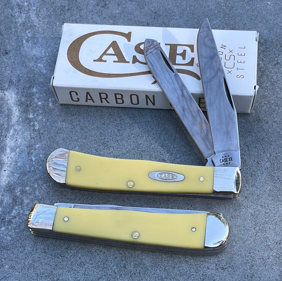 Case XX Trapper Yellow Synthetic Carbon Steel CA161