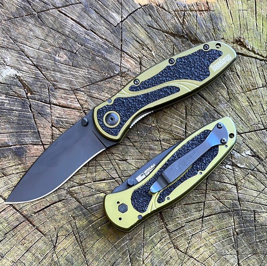 Kershaw USA Blur Linerlock, OD Green, A/O 2nd