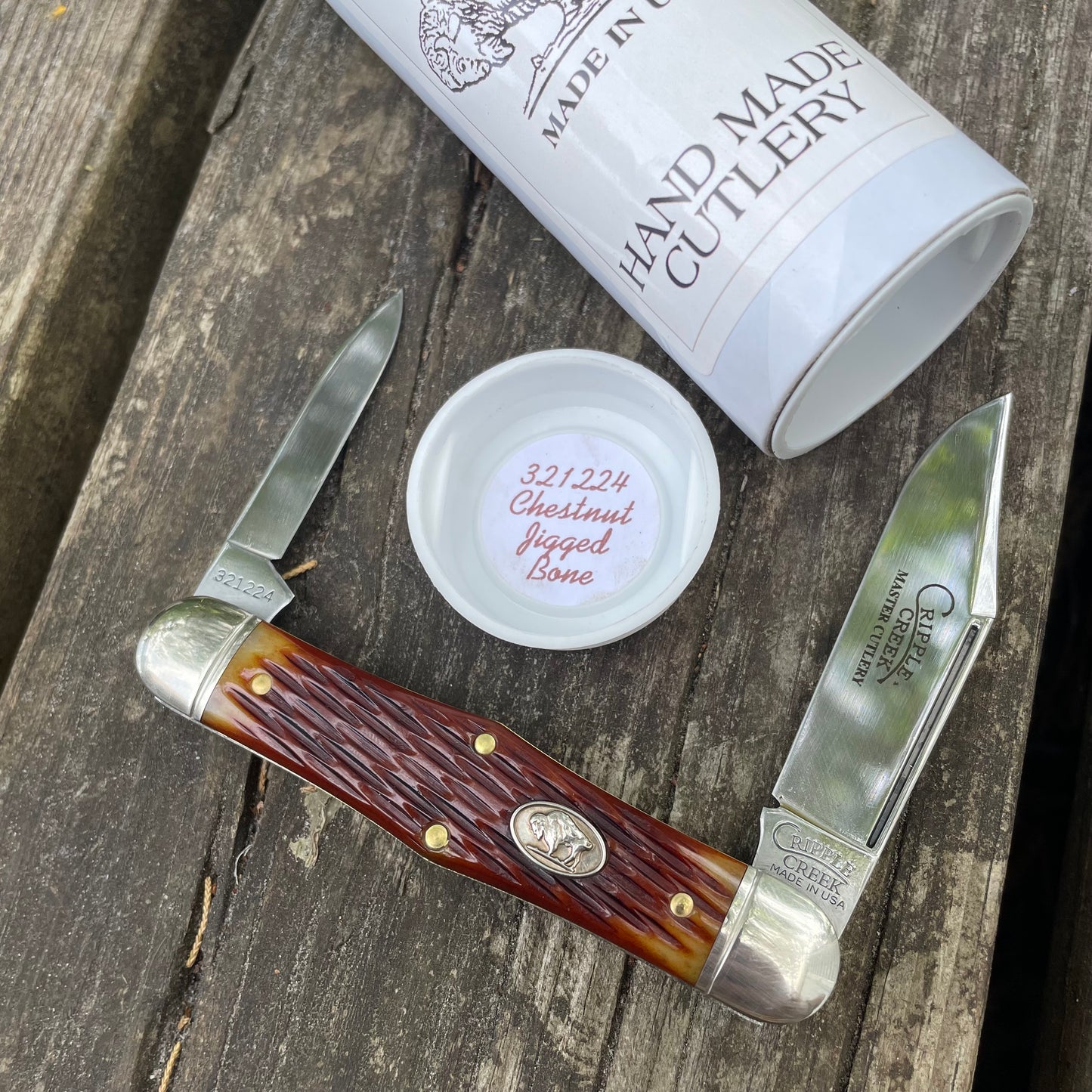 GEC Cripple Creek 32 Engineer Folder Chestnut Bone