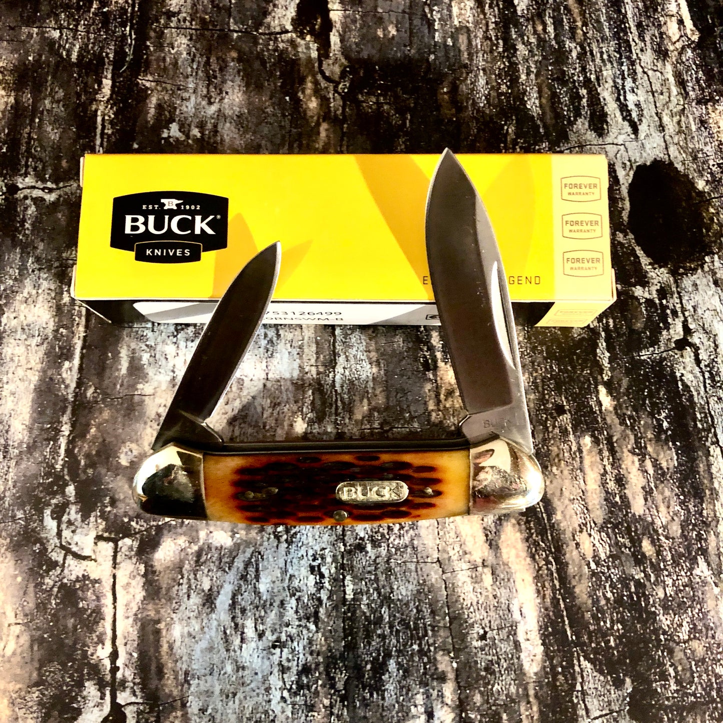 Buck Canoe Brown Jig Bone Knife BU389BNSWM