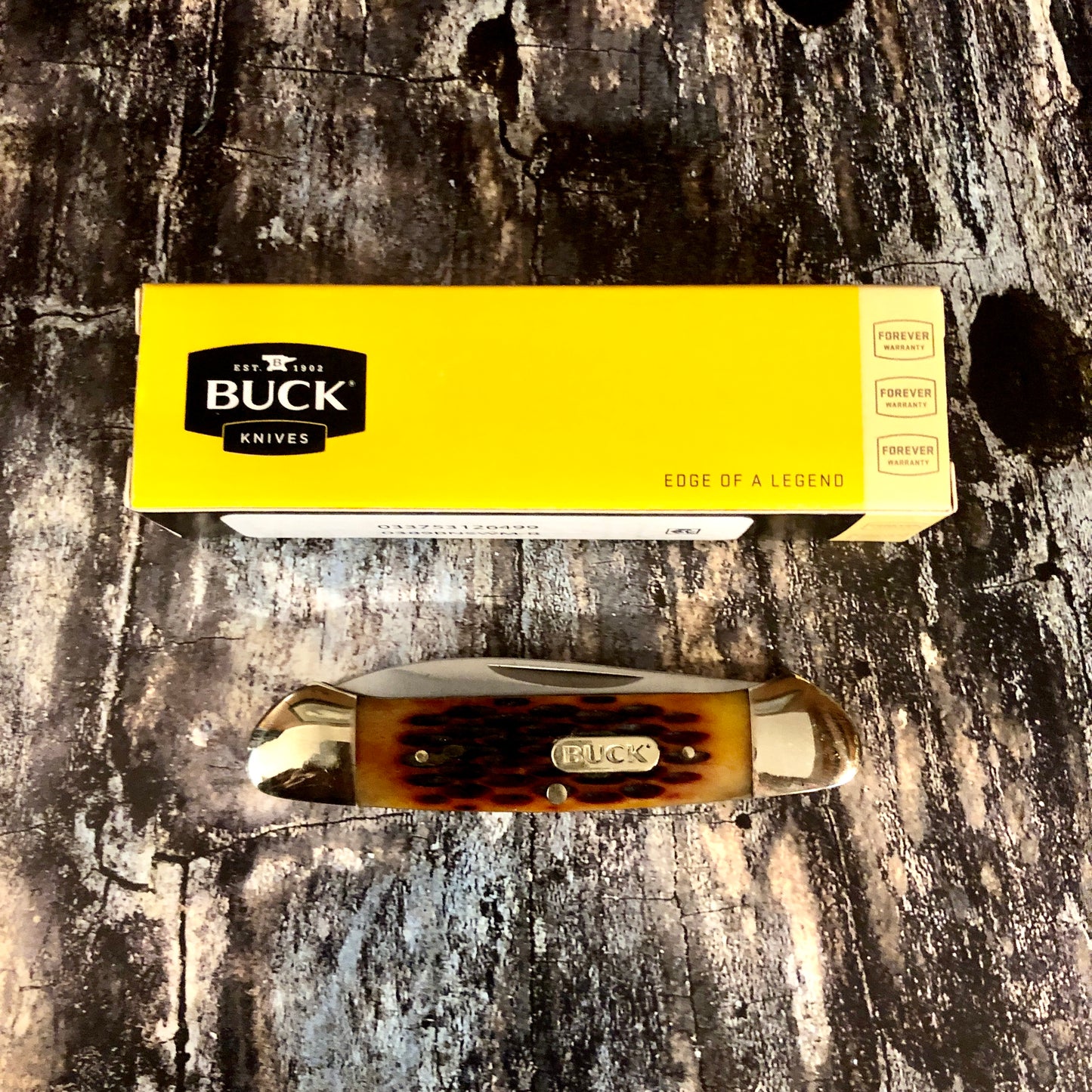Buck Canoe Brown Jig Bone Knife BU389BNSWM