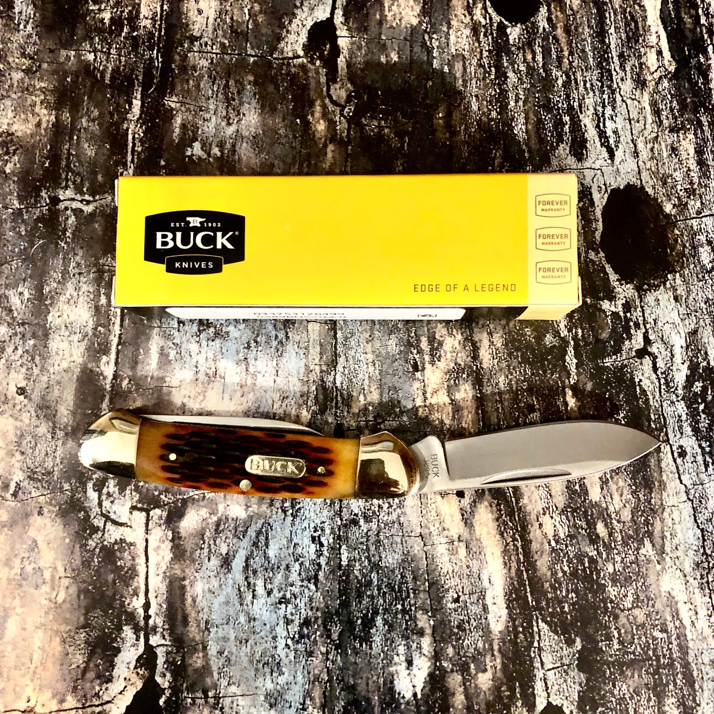 Buck Canoe Brown Jig Bone Knife BU389BNSWM