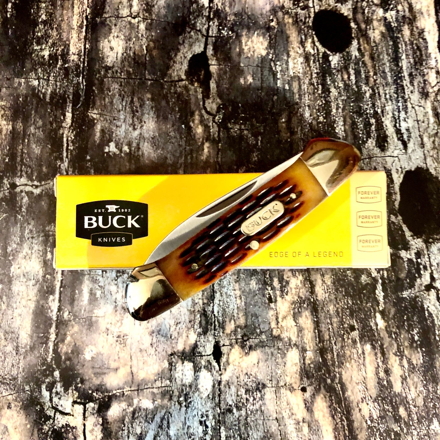 Buck Canoe Brown Jig Bone Knife BU389BNSWM