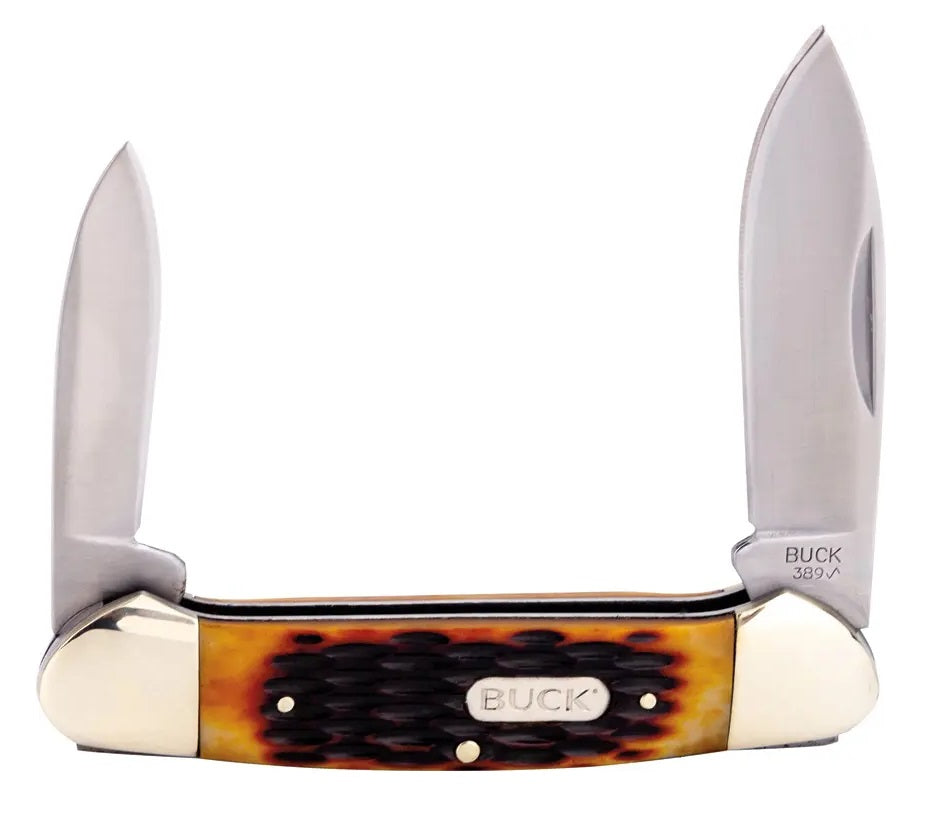 Buck Canoe Brown Jig Bone Knife BU389BNSWM