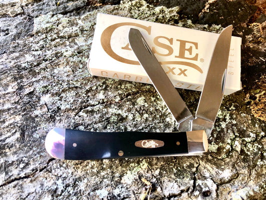 Case XX CA06780 Trapper — Black Synthetic Handle | Clip & Spey Blades