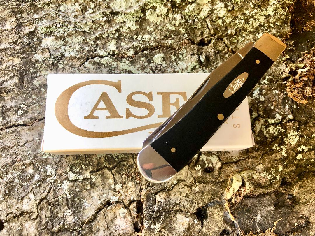 Case XX CA06780 Trapper — Black Synthetic Handle | Clip & Spey Blades