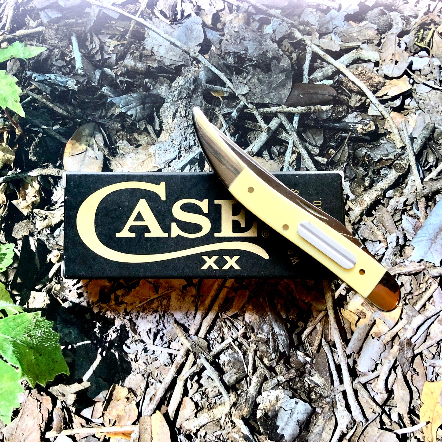 Case XX CA120 Fishing Knife — Yellow Synthetic Handle | Scaling Blade & Hook Disgorger
