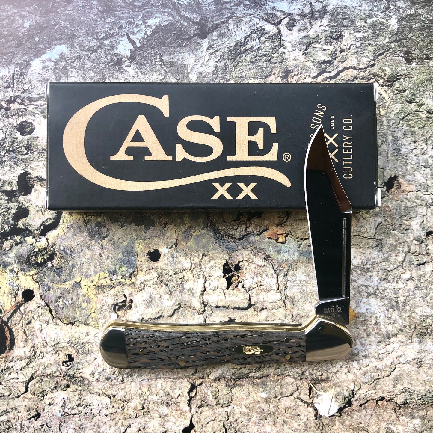 Mini CopperLock Pocket Knife – Black Curly Oak – Tru-Sharp® Stainless – Case XX CA14010