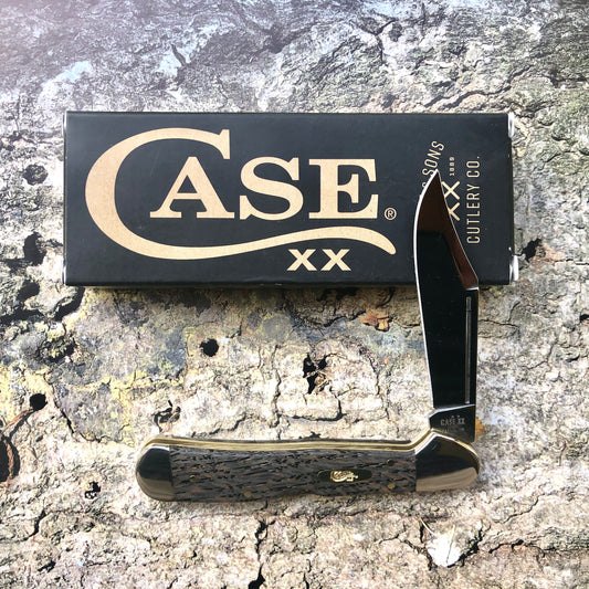 Mini CopperLock Pocket Knife – Black Curly Oak – Tru-Sharp® Stainless – Case XX CA14010
