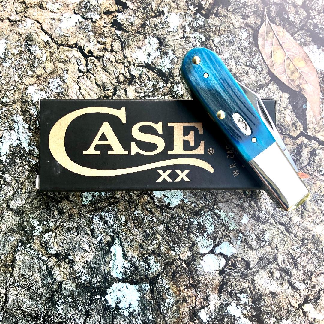 Barlow Pocket Knife – Caribbean Blue Sawcut Bone – Case XX CA25581