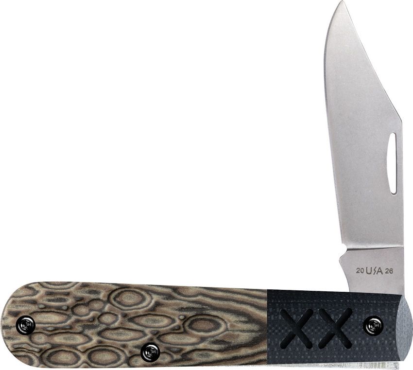 Case XX CA53165 Crossroads™ XR Barlow — Fossil Jig Luna Richlite® & Black G-10 | S35VN Clip Blade