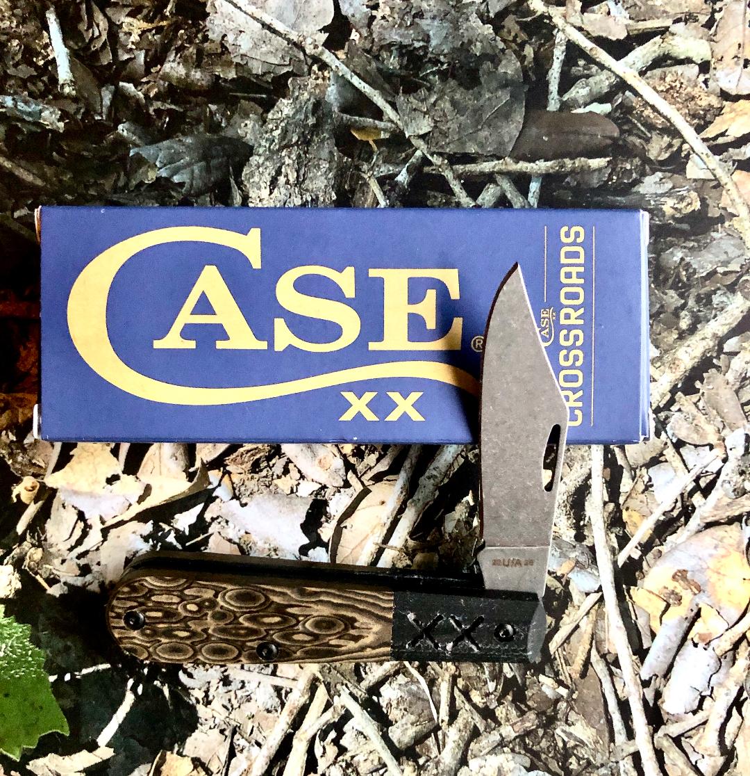 Case XX CA53165 Crossroads™ XR Barlow — Fossil Jig Luna Richlite® & Black G-10 | S35VN Clip Blade