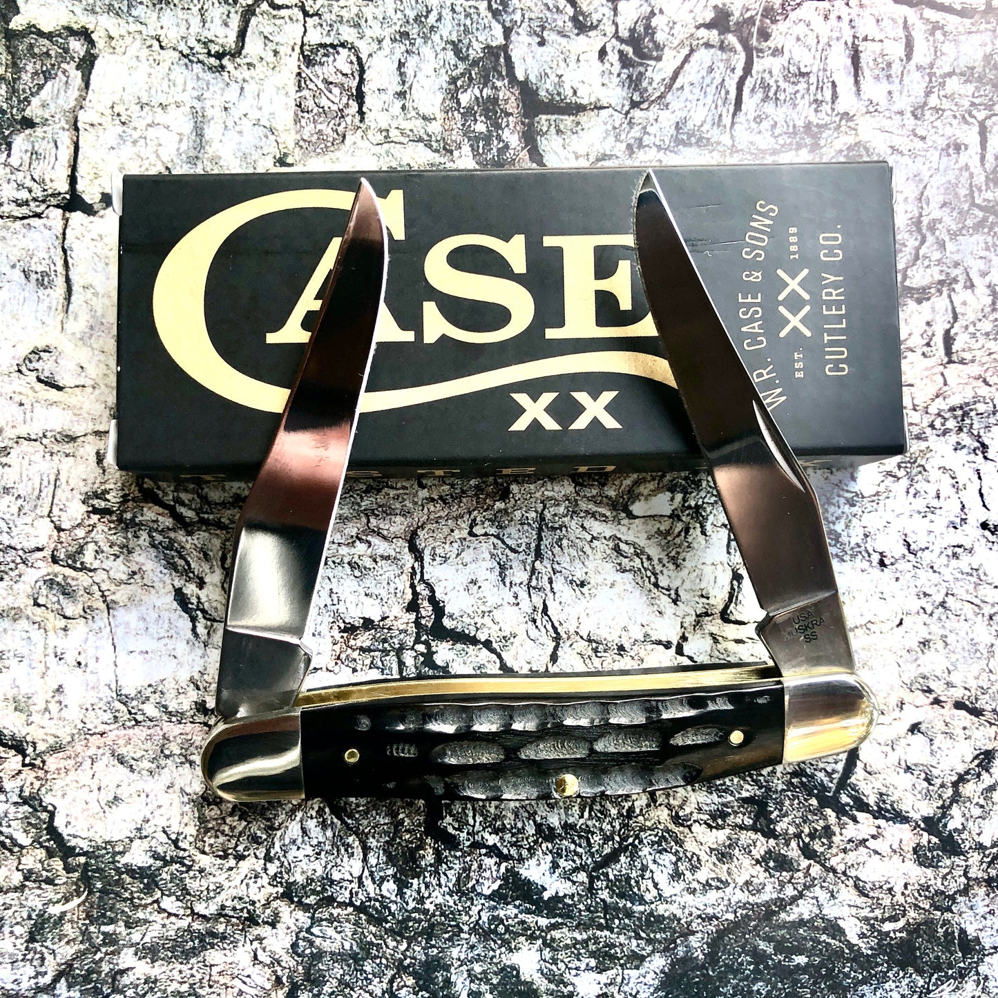 Muskrat Pocket Knife – Jigged Buffalo Horn – Tru-Sharp® Stainless – Case XX CA65032