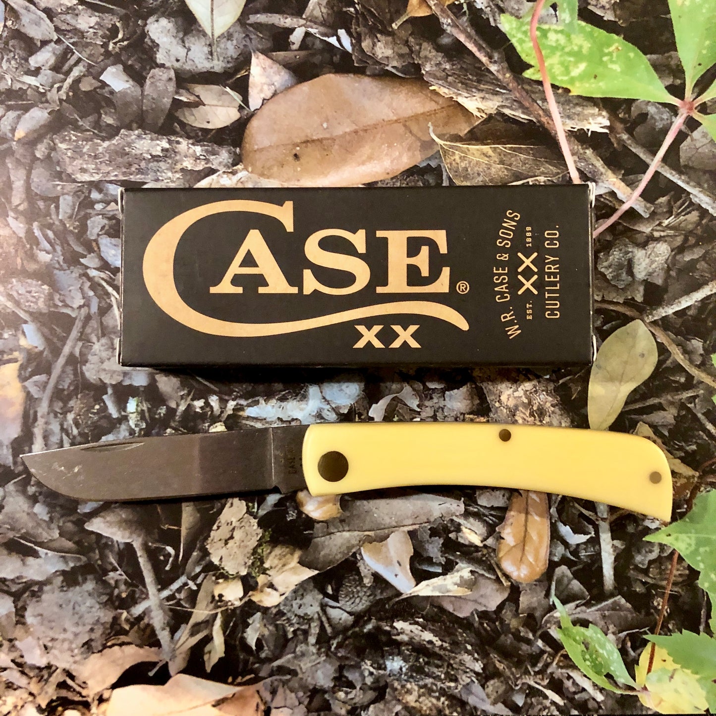 Case XX CA80032 Sod Buster Jr® — Yellow Synthetic Handle | Skinner Blade