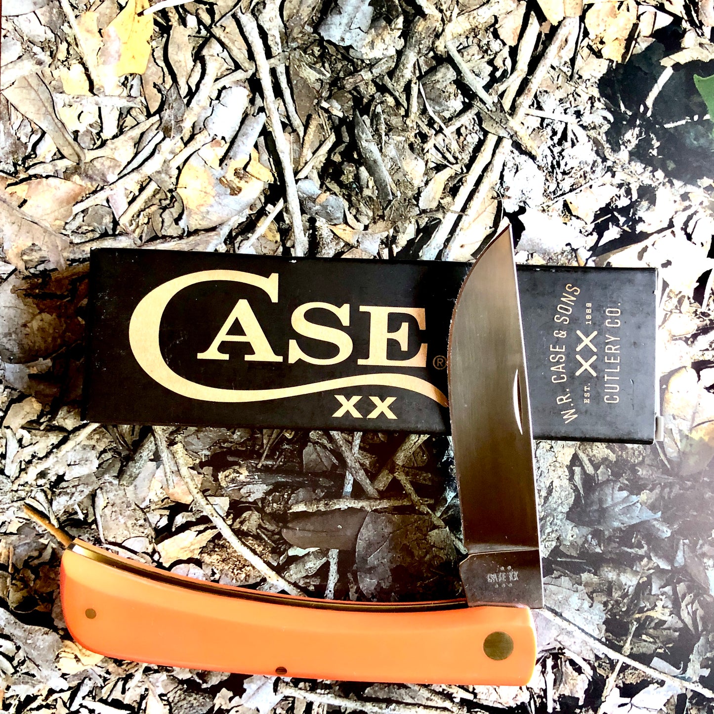 Case XX CA80512 Sod Buster Knife — Orange Synthetic Handle | Skinner Blade