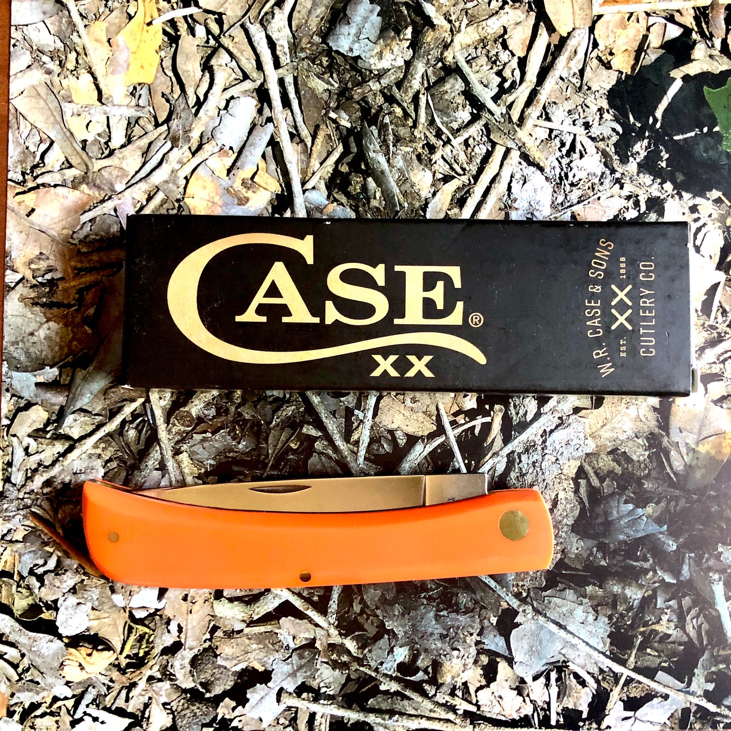 Case XX CA80512 Sod Buster Knife — Orange Synthetic Handle | Skinner Blade