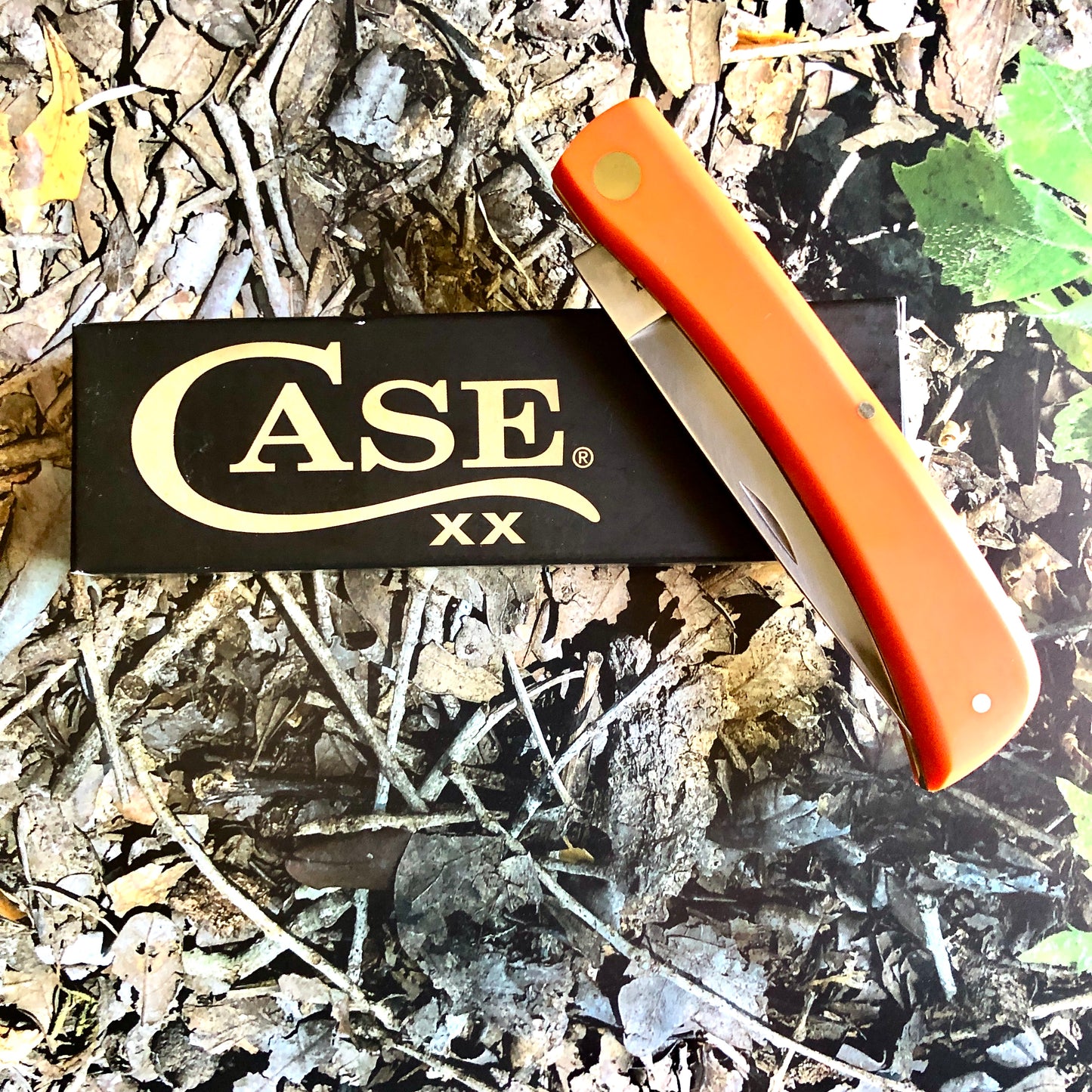 Case XX CA80512 Sod Buster Knife — Orange Synthetic Handle | Skinner Blade