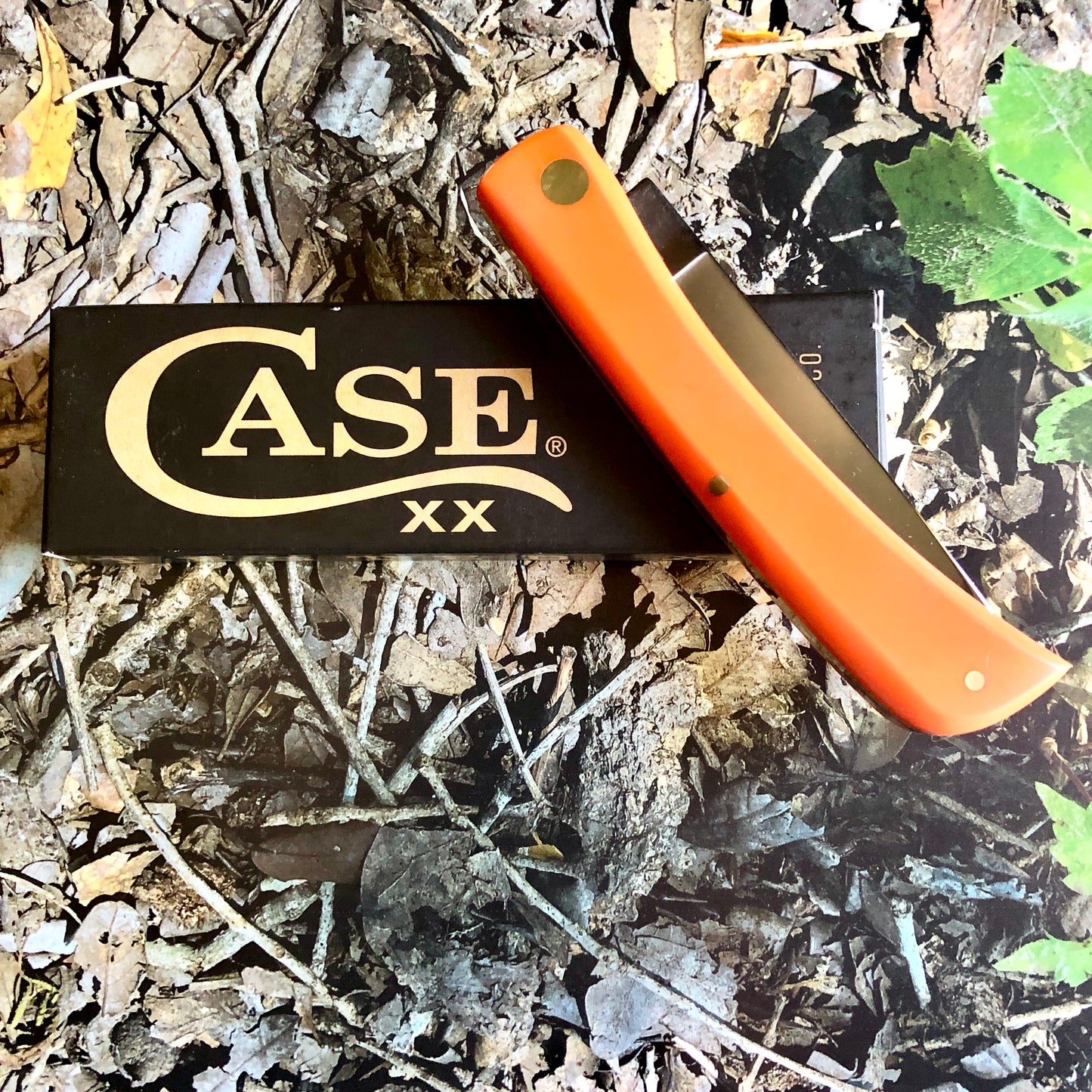 Case XX CA80512 Sod Buster Knife — Orange Synthetic Handle | Skinner Blade