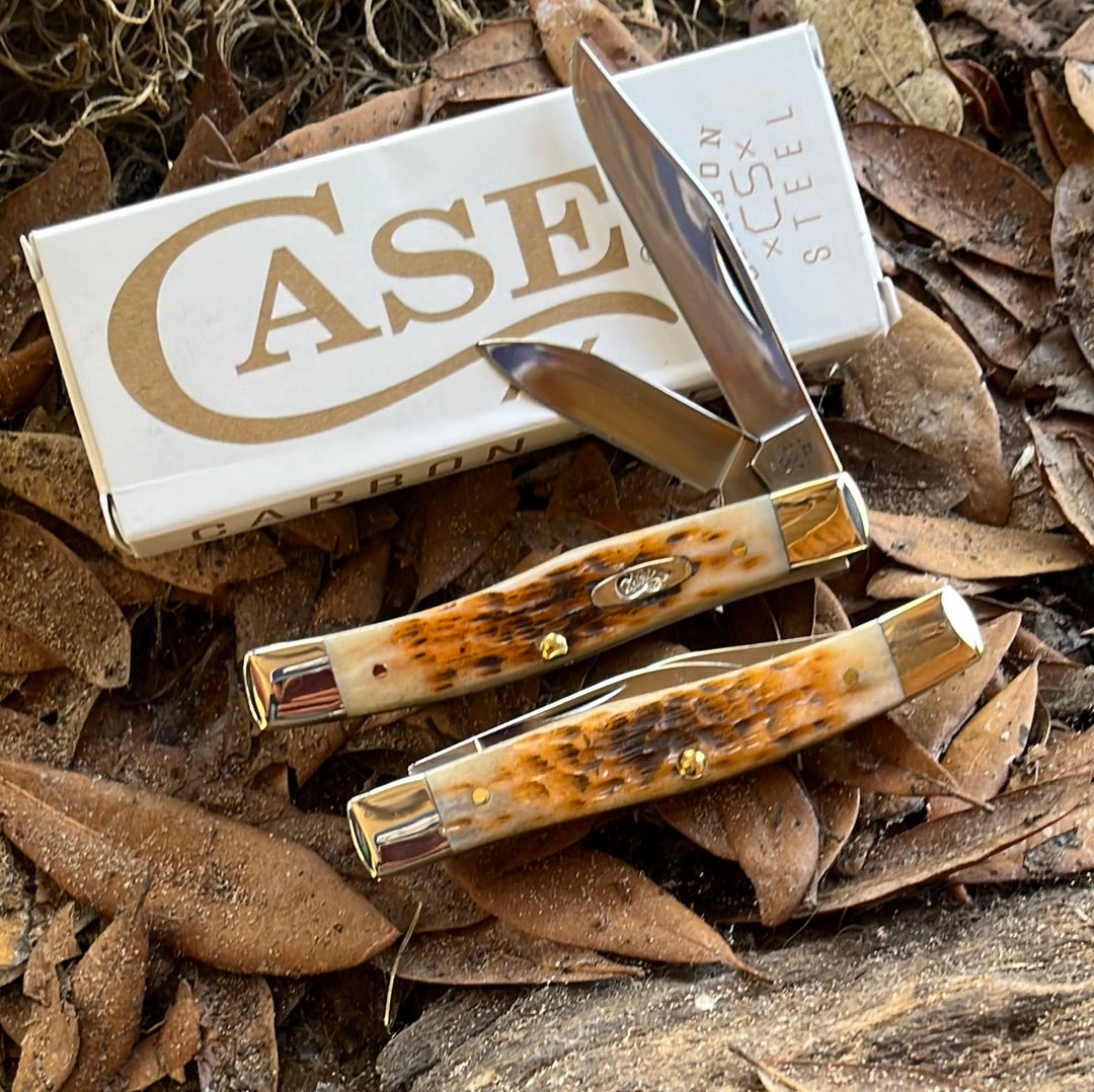 Case XX Small Texas Jack Amber Bone Carbon Steel