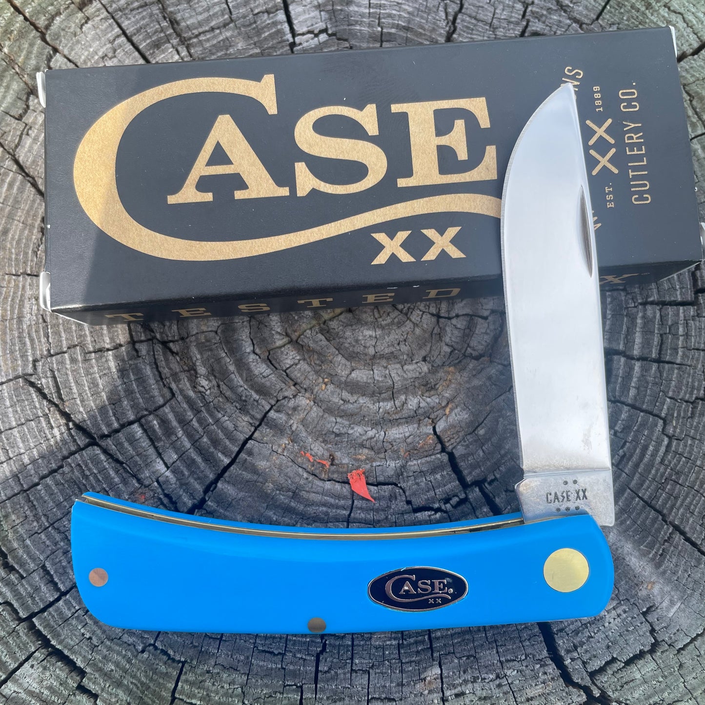 Case XX Light Blue Synthetic Smooth Sod Buster Jr CA68905