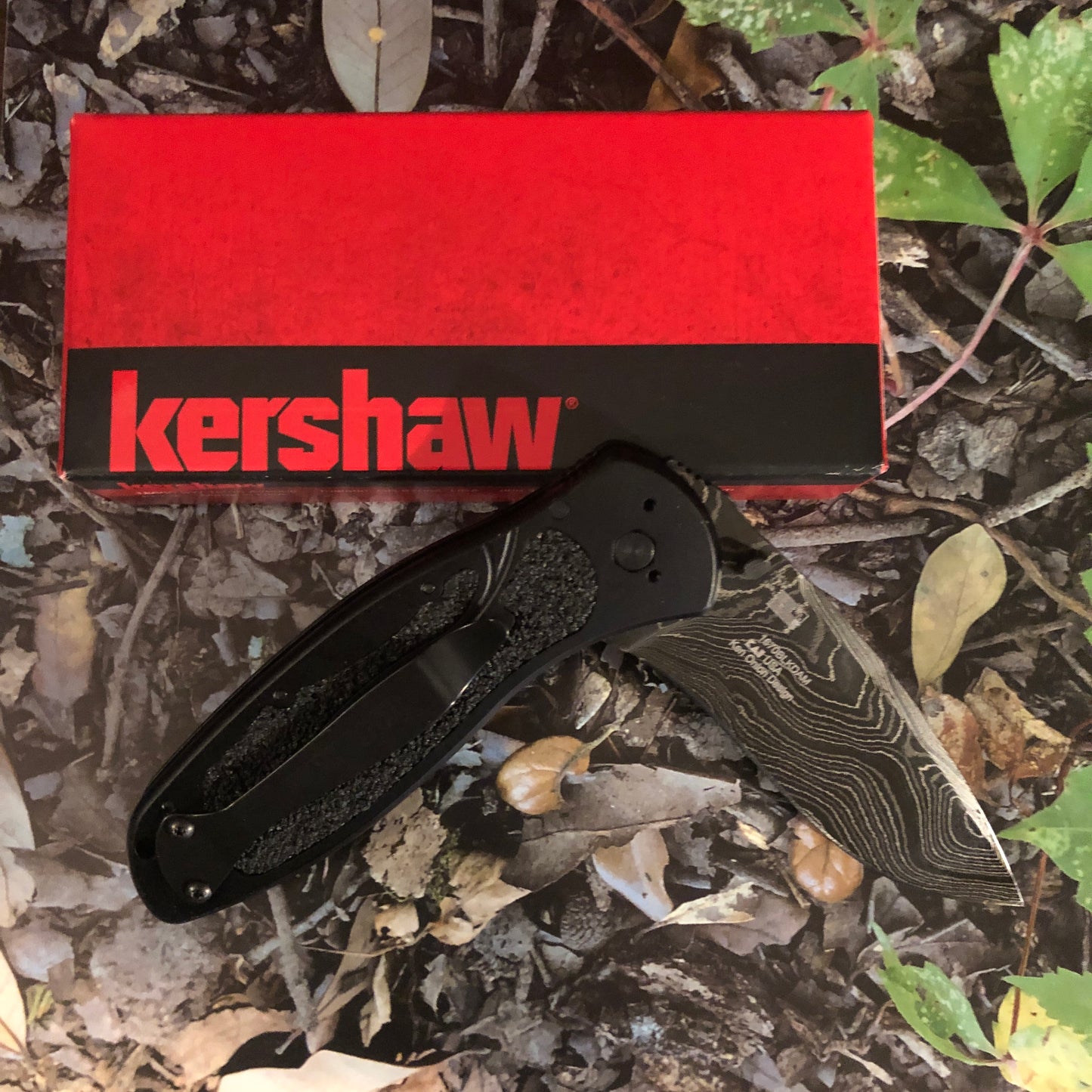 Kershaw Blur Linerlock A/O Blk Damascus KS1670BLKDAM
