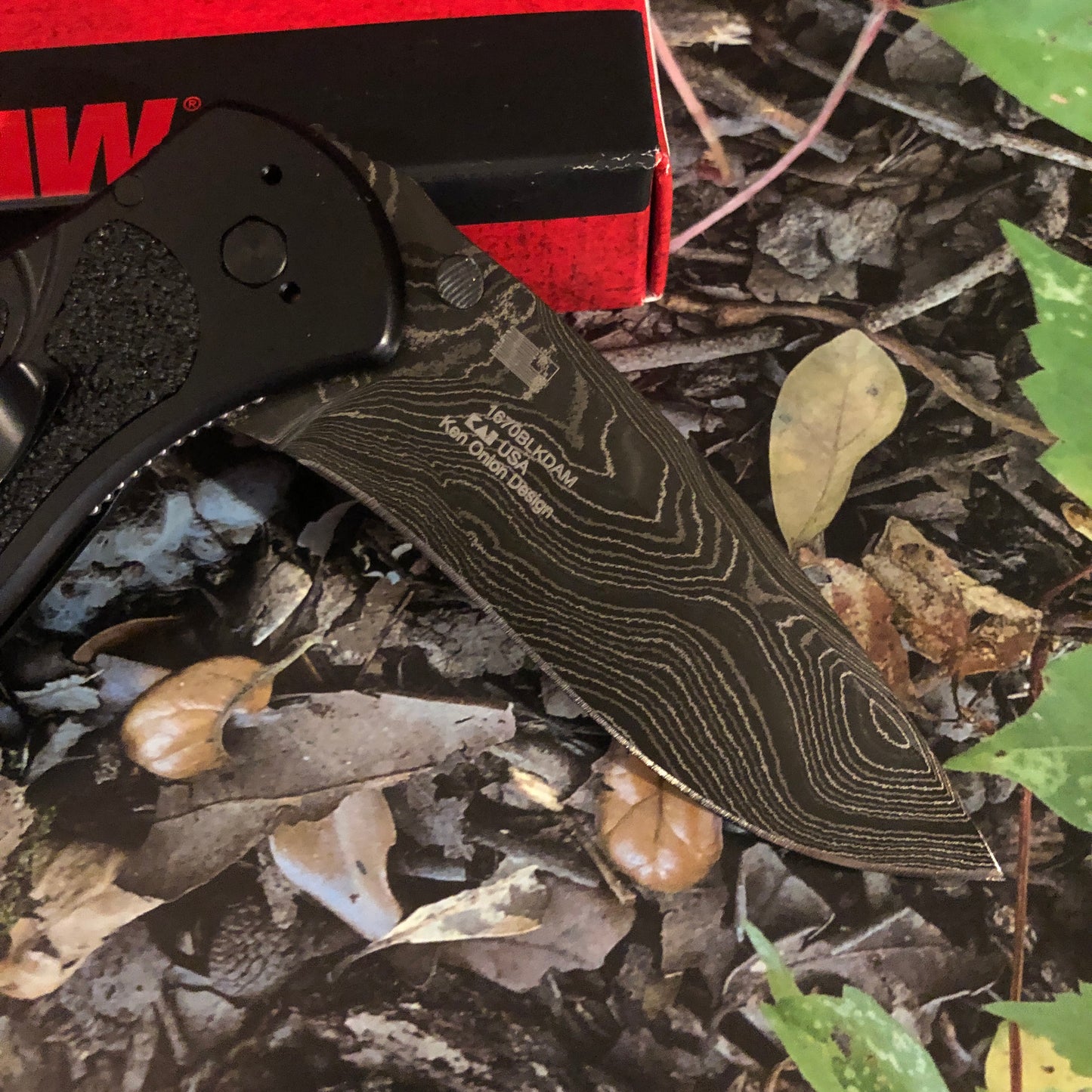 Kershaw Blur Linerlock A/O Blk Damascus KS1670BLKDAM