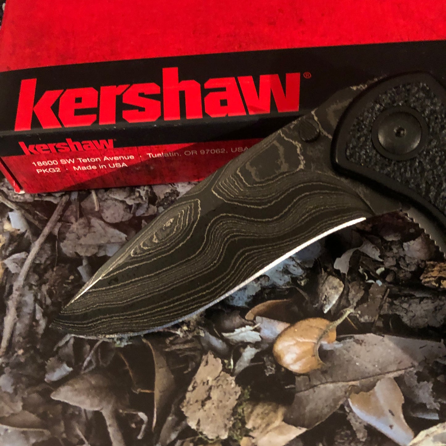 Kershaw Blur Linerlock A/O Blk Damascus KS1670BLKDAM