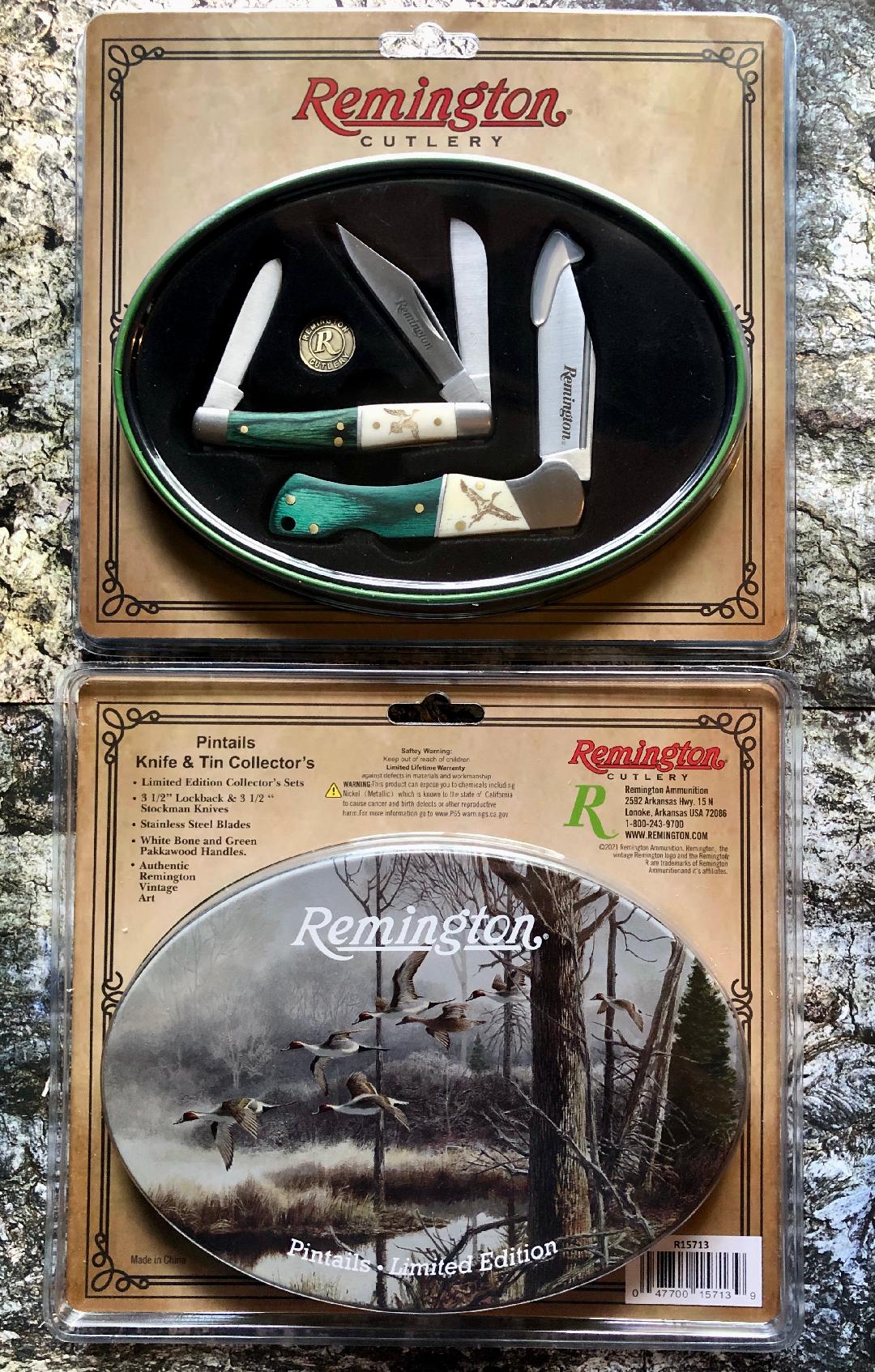 Remington R15713 Pintail Knife Set — Collector Tin Gift Set | 2-Piece Set