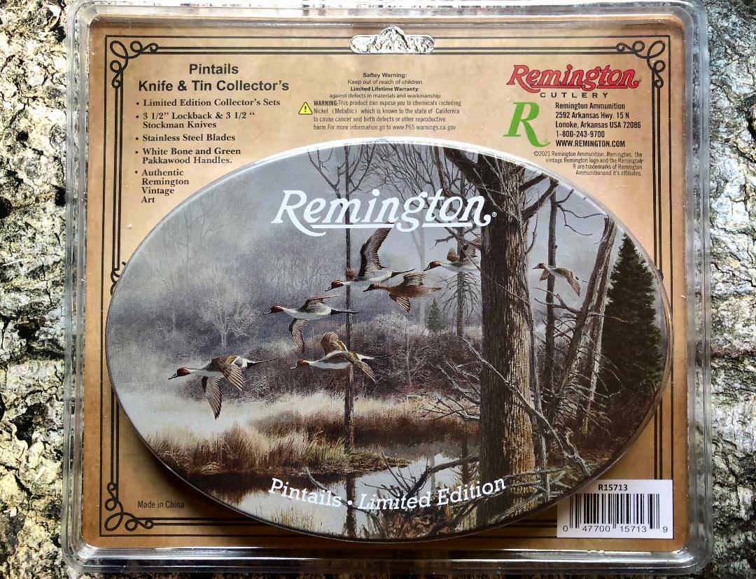 Remington R15713 Pintail Knife Set — Collector Tin Gift Set | 2-Piece Set